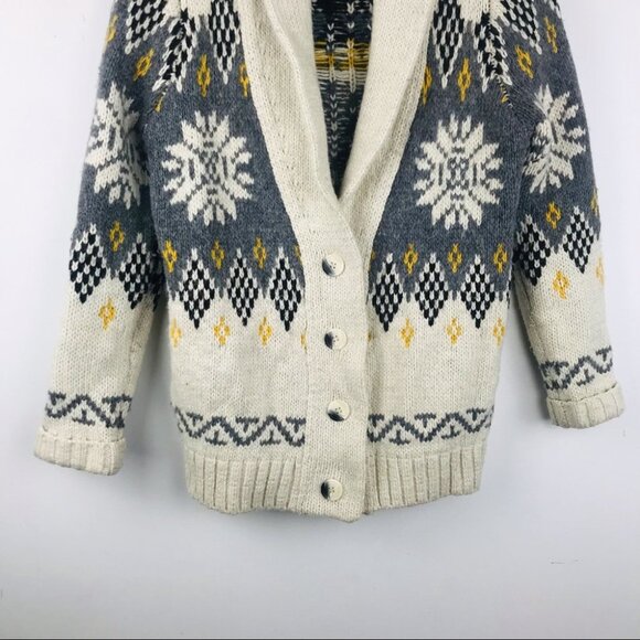 Topshop Wool Blend Knitted Oversized Button Up Sweater Cardigan  Women size 6 - Picture 4 of 16